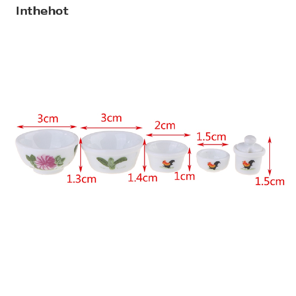 Bộ Tô Sứ Trang Trí Nhà Búp Bê Tỉ Lệ 1: 12