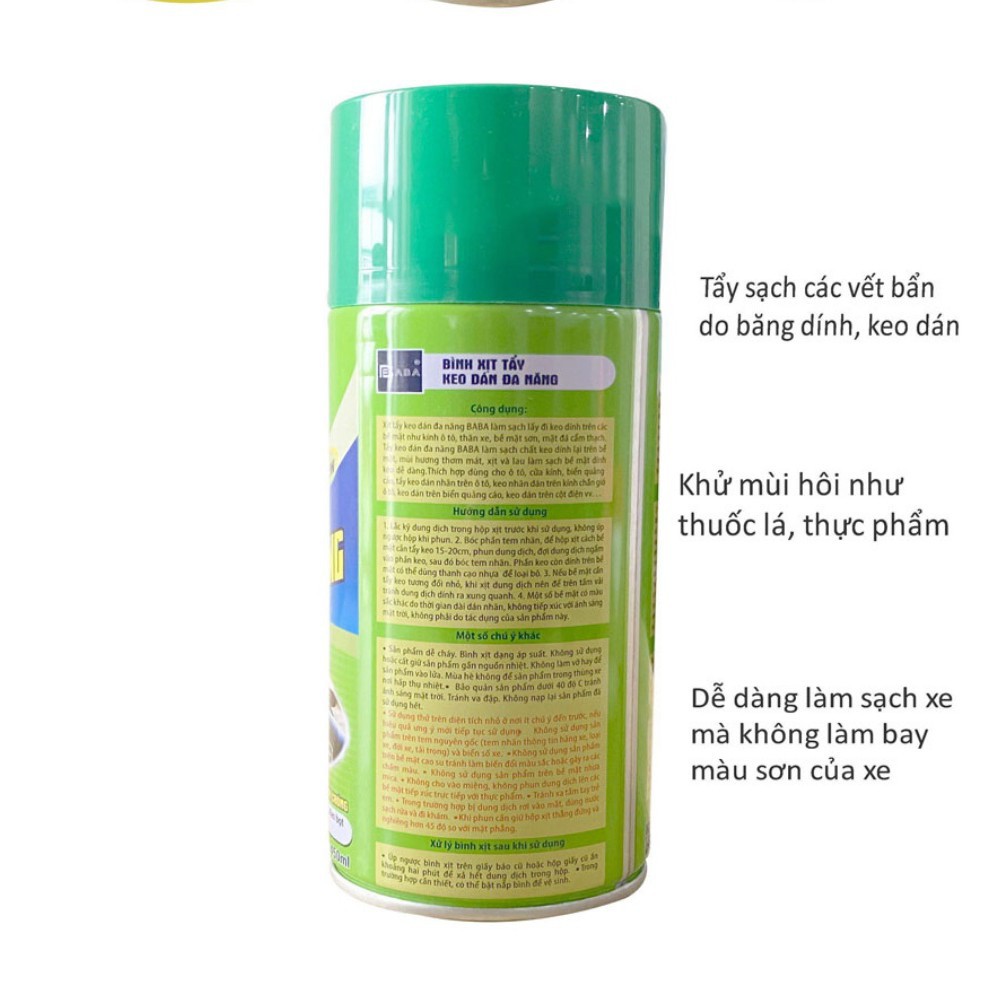 Dung dịch tẩy keo dán BOTNY Sticker Remover 450ml, bình xịt loại bỏ decal, vết keo dính lâu ngày - Better Car