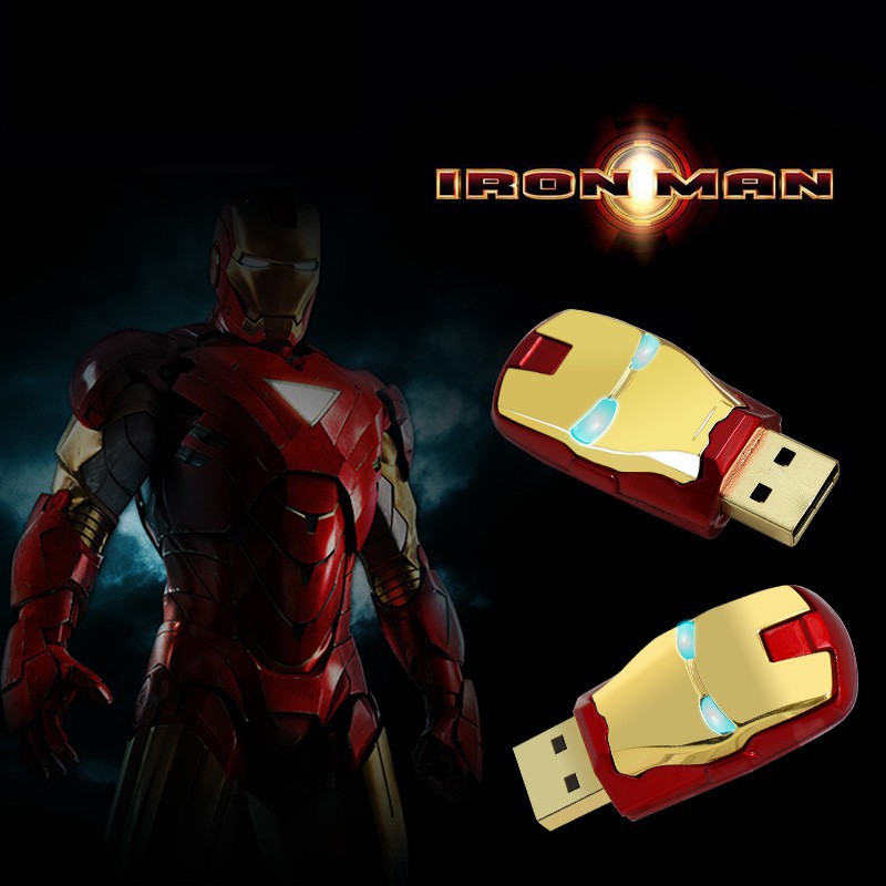 Usb 2.0 64gb 32gb 16gb 8gb Tạo Hình Iron Man