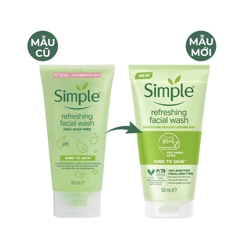 Sữa rửa mặt Simple CHÍNH HÃNG