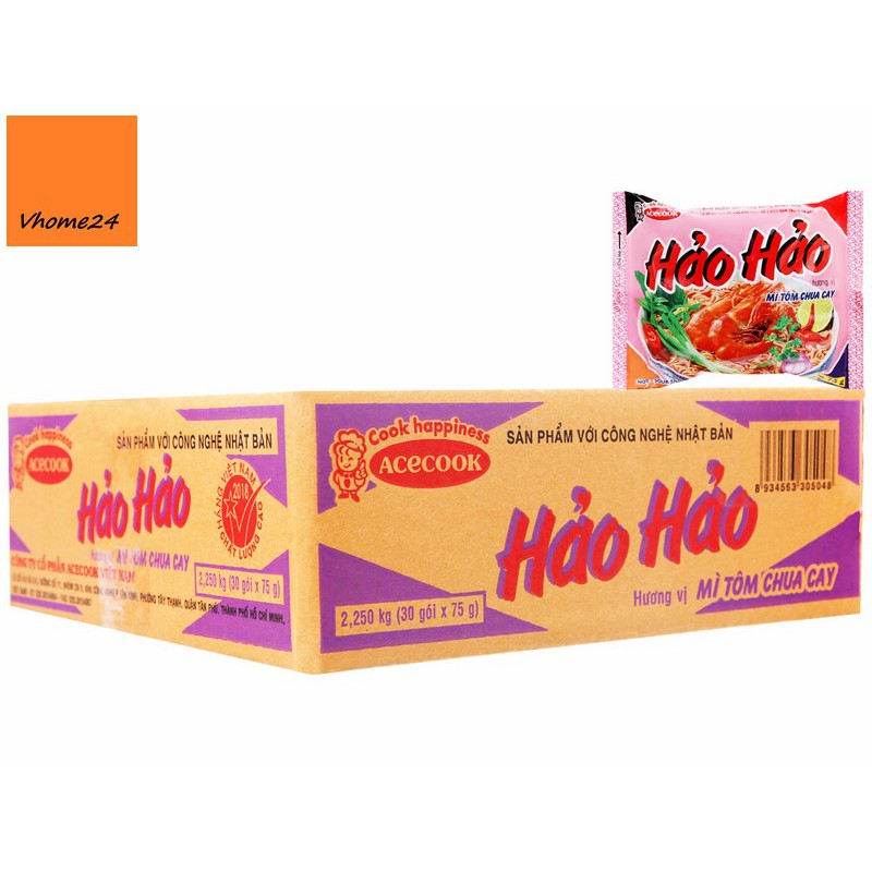 Mỳ ăn liền Hảo Hảo tôm chua cay gói 75g | BigBuy360 - bigbuy360.vn