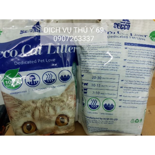 CÁT THỦY TINH VỆ SINH CHO MÈO - SECCO CAT LITTER - HÀNG XUẤT KHẨU - SIÊU RẺ - SIÊU TIẾT KIỆM