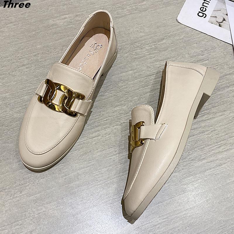 Women's shoes, single shoes black shallow mouth little girl students all-match casual Korean style retro small leather shoes women