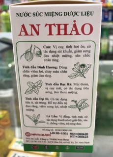 Nước súc miệng dược liệu An Thảo 100ml