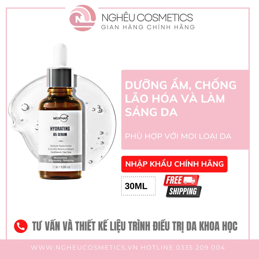 Serum Cho Da Dầu Mụn Phục Hồi Cấp Ẩm Chống Lão Hóa Hydrating B5 Mediphar 30ml