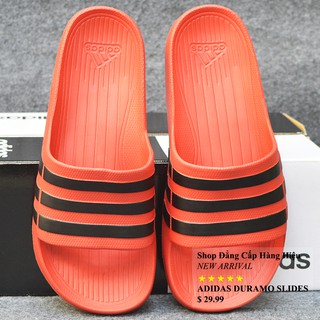 Dép Adidas Duramo chính hãng màu đỏ sọc đen