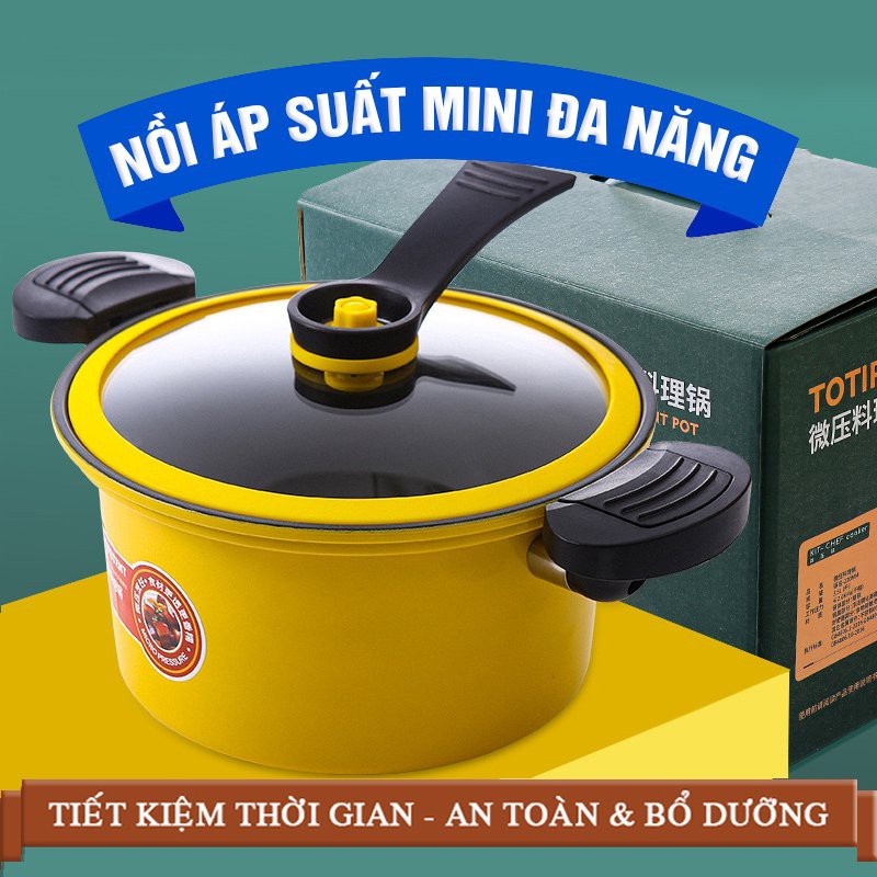 NỒI ÁP SUẤT ĐA CHỨC NĂNG MINI CHỐNG DÍNH CỰC TỐT - NỒI HẦM THỨC ĂN CỰC NHANH - THIẾT KẾ AN TOÀN KHI SỬ DỤNG