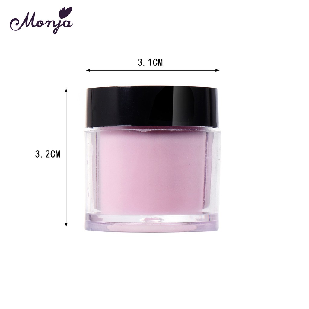 [Hàng mới về] Bộ Dụng Cụ Làm Móng 8 Món MONJA Với Bột Acrylic Đắp Móng Hồng Trắng Trong Suốt Kèm Đèn UV Khuôn Làm Móng