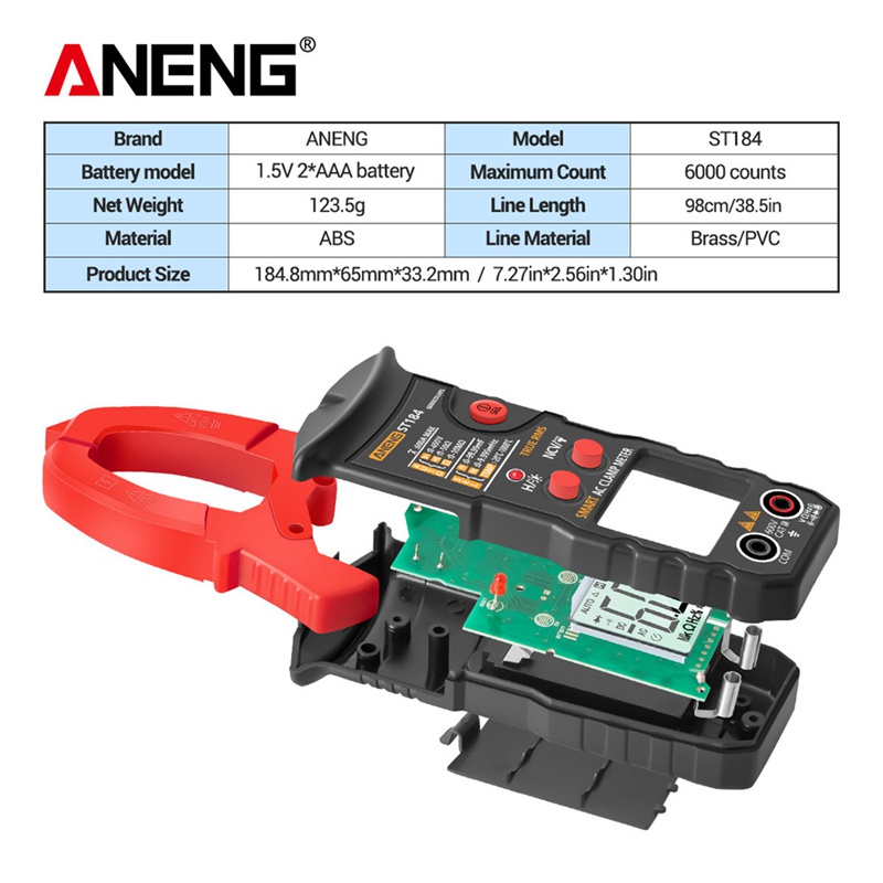 Đồng Hồ Vạn Năng Kỹ Thuật Số Aneng St184 Rms 6000 Counts Chuyên Dụng
