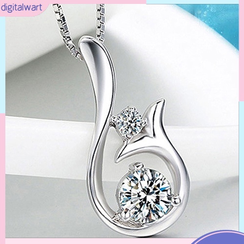 Mặt dây chuyền hình nàng tiên cá đính đá lấp lánh thời trang