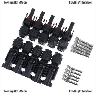 Set 5 cặp đầu nối MC4 âm dương cho dây cáp năng lượng mặt trời cao cấp chất lượng