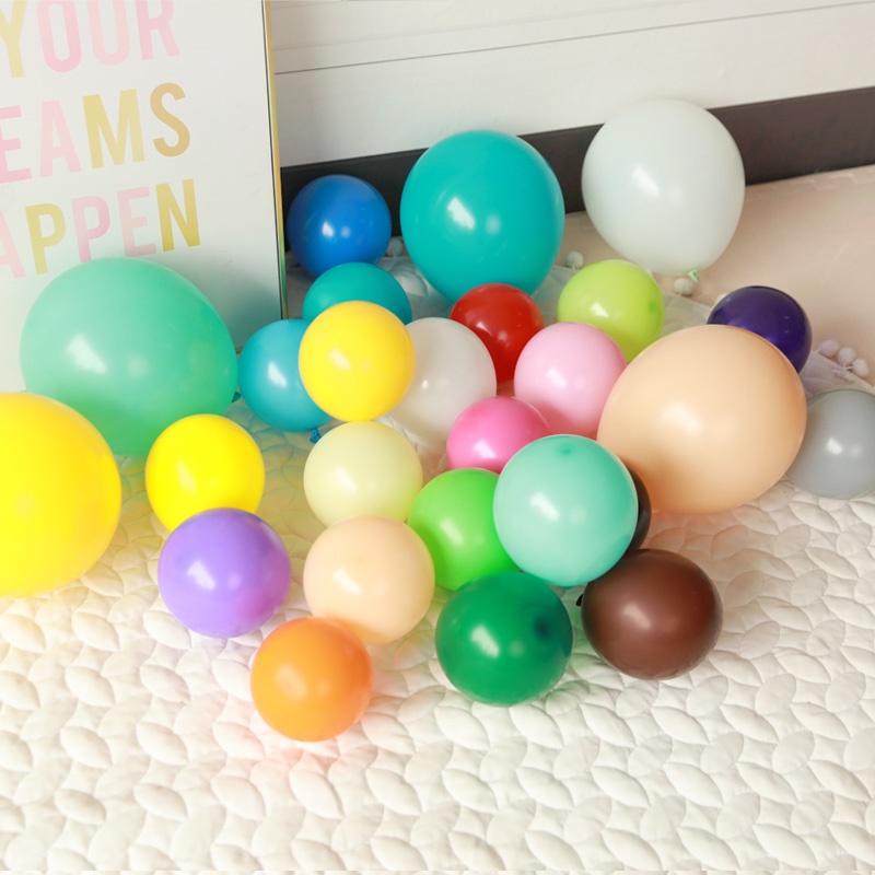 Bóng bay cao su 5 inch trang trí sinh nhật thôi nôi đầy tháng nhiều màu sắc HAPPYKID BBCS5INCH