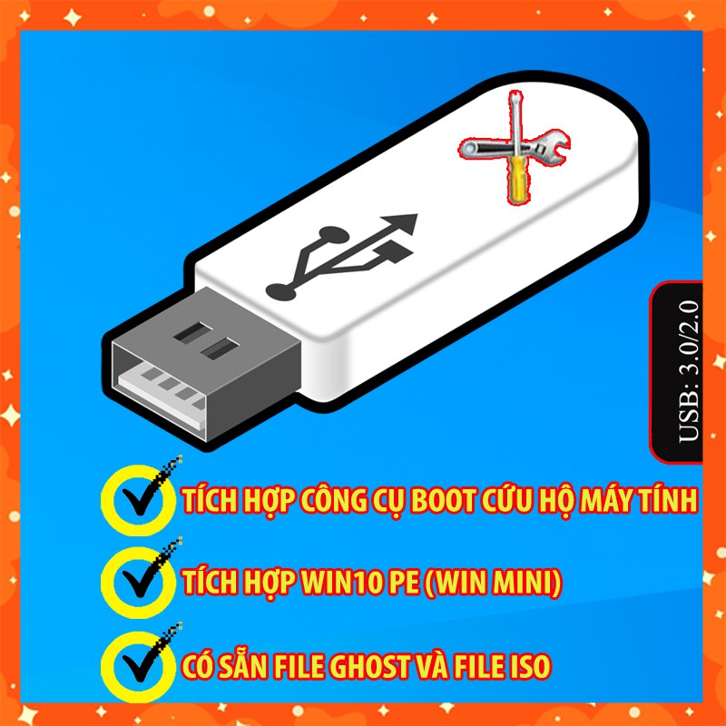 USB 3.0 32GB TÍCH HỢP BOOT CÓ PHÂN VÙNG ẨN CHỨA WINPE