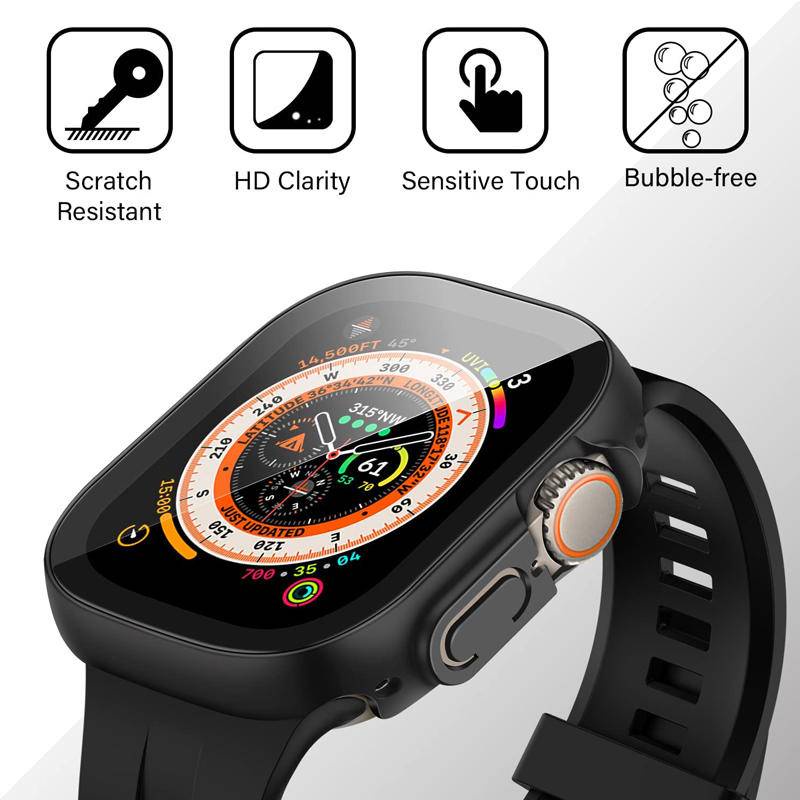 Ốp Lưng PC + KíNh CườNg LựC Siêu CứNg 49mm Cho ĐồNg Hồ Apple Watch Ultra 49mm