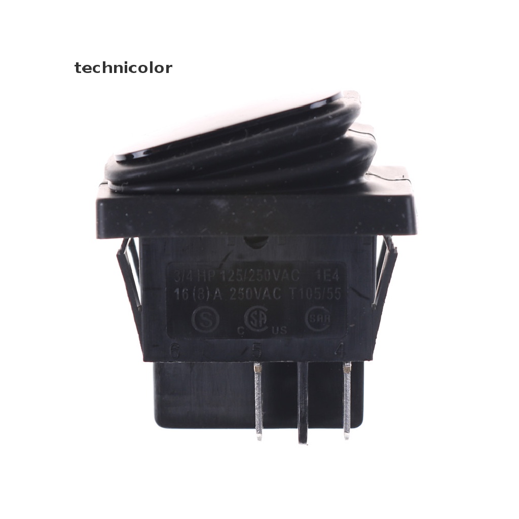 Công Tắc Bật / Tắt 2 Vị Trí 4Pin DPST 16A 250V T85 Màu Đen Chống Thấm Nước