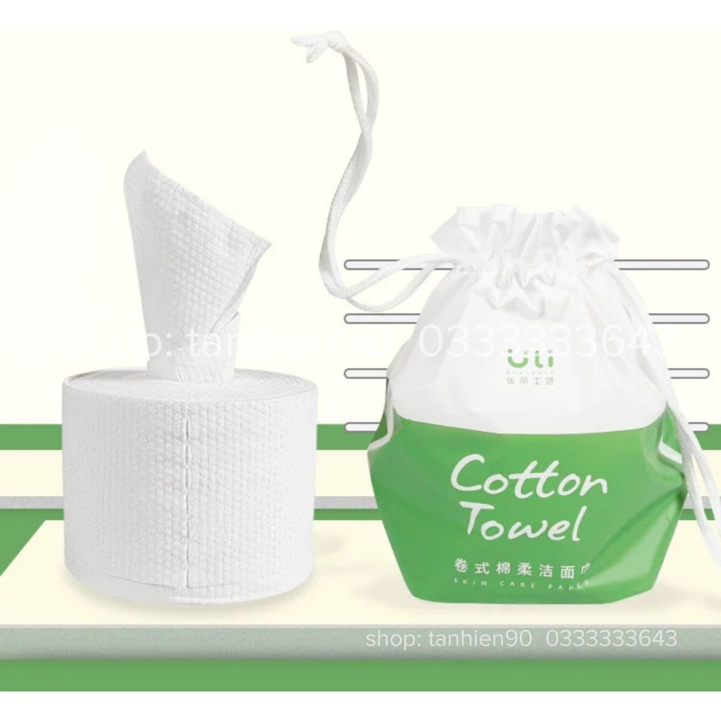 Khăn Lau Mặt Khô ULI Cotton Towel, Khăn Tẩy Trang Dùng Ướt Và Khô Mềm Mịn Cho Da (Nội Địa Trung)