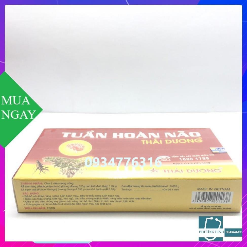 VIÊN NANG TUẦN HOÀN NÃO THÁI DƯƠNG hộp 12 viên