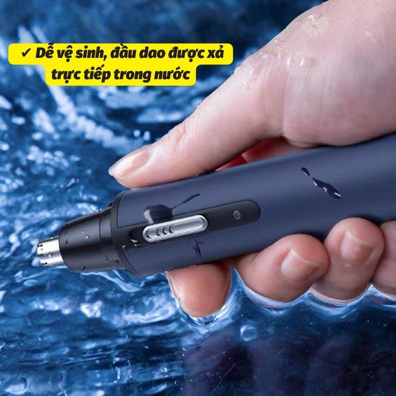 Máy cạo râu mini kiêm máy cắt tỉa lông mũi đa năng nam nữ sạc điện cắt nhanh không đau