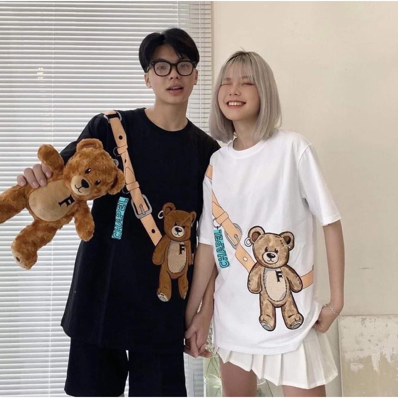 Áo thun tay lỡ túi gấu