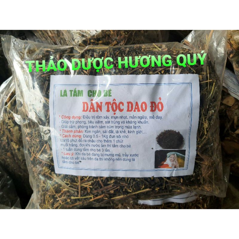 1KG LÁ TẮM CHO BÉ DÂN TỘC DAO ĐỎ THƠM, SẠCH