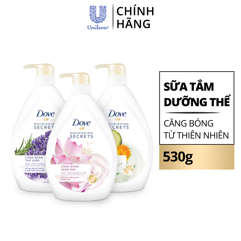 Sữa Tắm Dưỡng Thể Dove Chăm Da Mềm Mịn Tức Thì Với Dưỡng Chất Lợi Khuẩn Da 500g