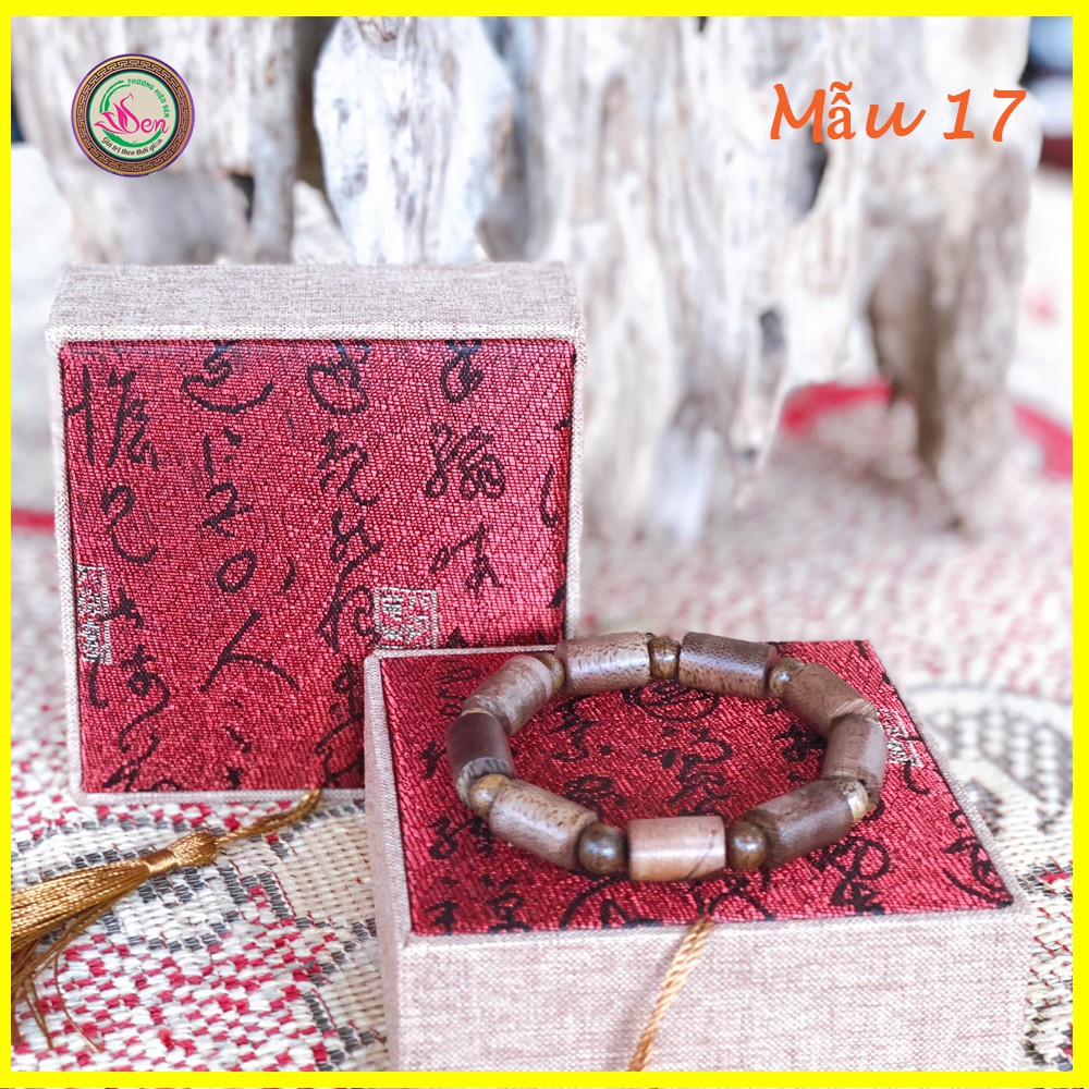 Vòng tay Trầm Hương Tốc cao cấp tự nhiên 100% - Mẫu 17 - 14 ly [Trầm Hương Búp Sen]