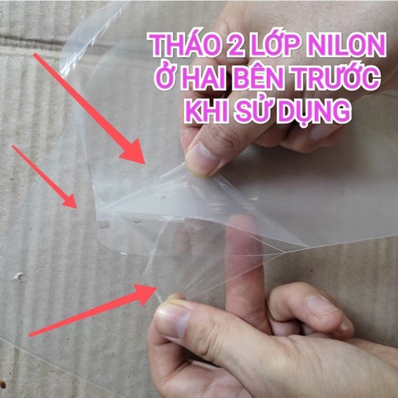 Face Shield Kính Chống Dịch, Chống Giọt Bắn, Bụi Trong Suốt Nhựa PET, Khẩu Trang Nhựa