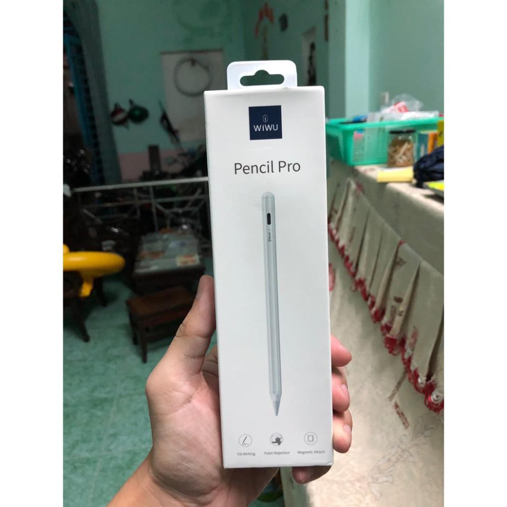 [Giá Sỉ] Bút Cảm Ứng WiWu Pencil Pro Cho iPad Viết Vẽ Nghiêng Hơn 60 Độ, Chống Tì Tay Như Apple Pencil, Hít