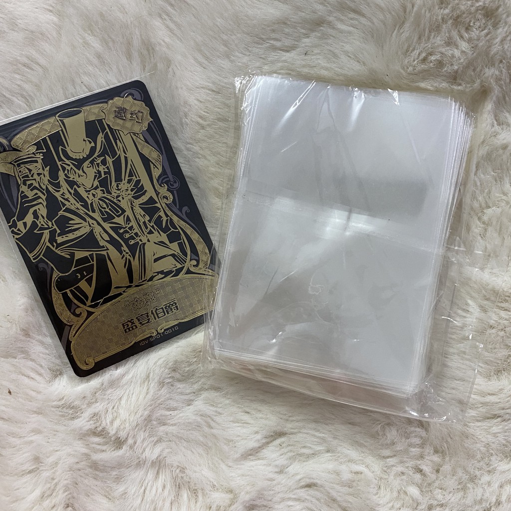 Sleeve bảo vệ card bo góc 5x8 cm trong suốt bọc thẻ bài decor anime kpop chống xước