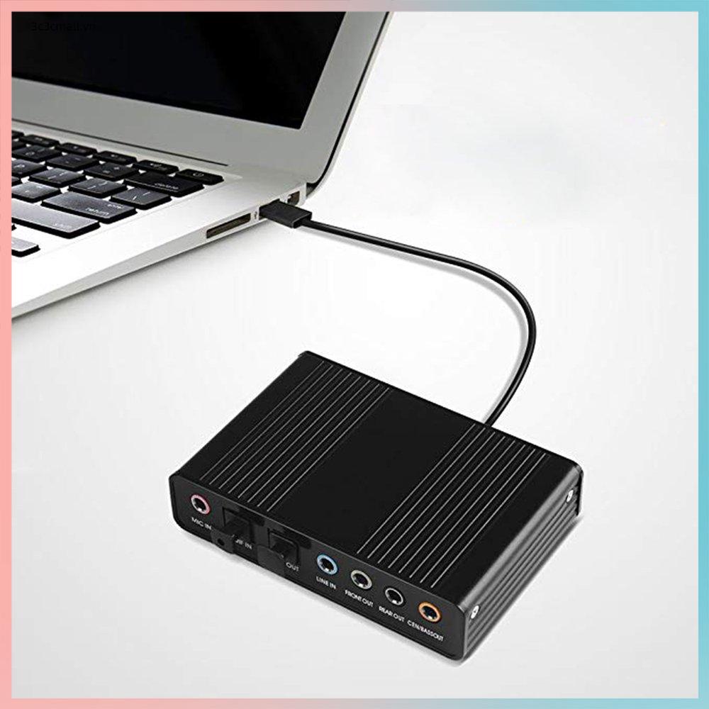 ✨chất lượng cao✨6 Channel External Sound Card Optical S/PDIF Audio Adapter 5.1 Surround Sound