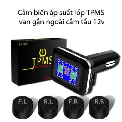 Siêu giảm giá Cảm biến áp suất lốp TPMS cắm tẩu 12V van gắn ngoài loại 1