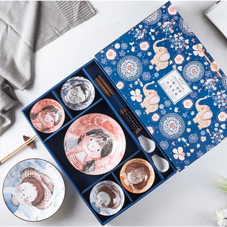 Bộ bát đĩa sứ làm quà tặng tân gia Fiore