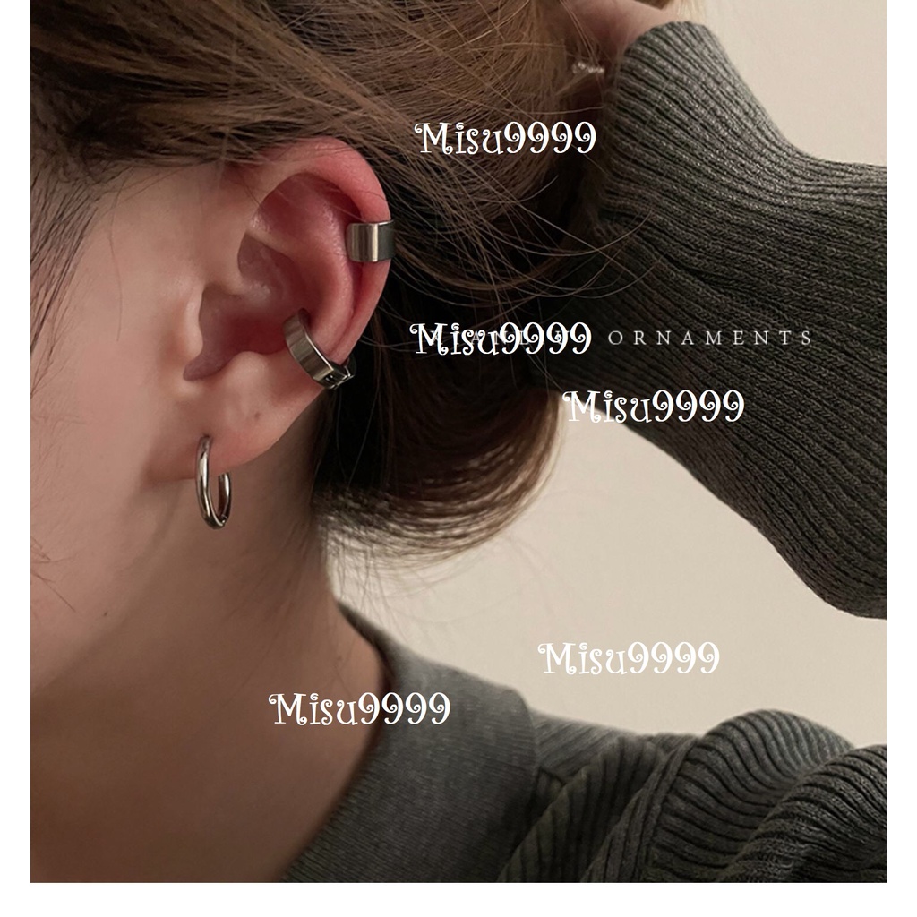 Set 3 khuyên, kẹp titan basic Cla nam nữ