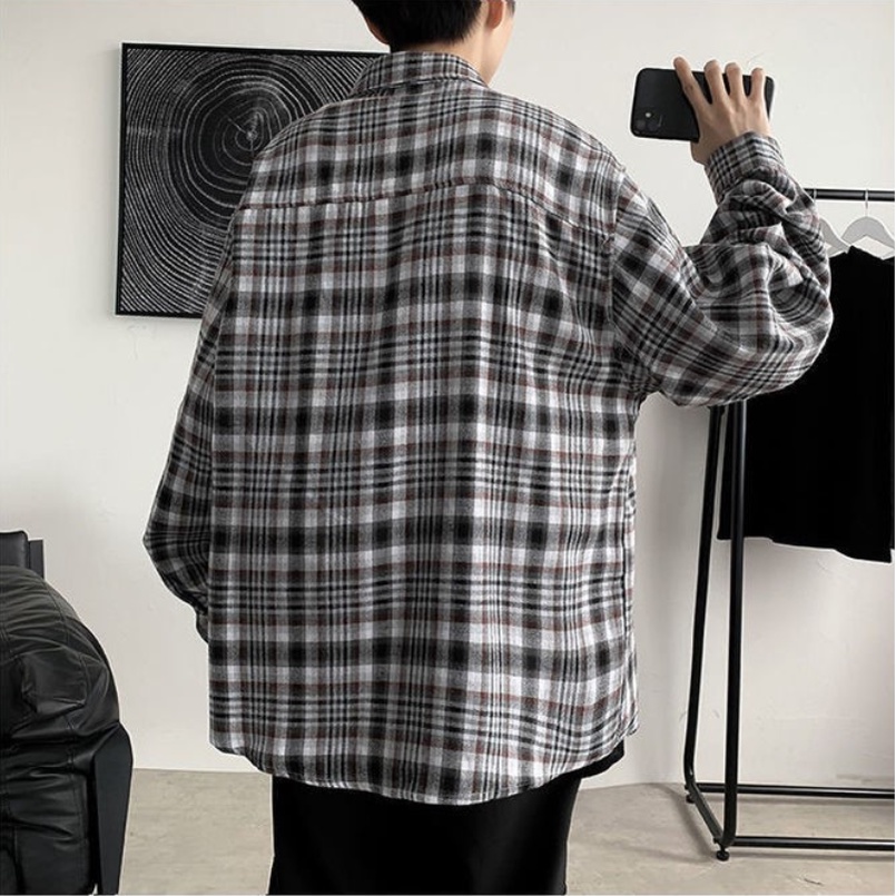 Áo Sơ Mi Nam Ngắn Tay áo sơ mi caro Kẻ Sọc Thời Trang áo sơ mi trắng bông áo sơ mi nữ form rộng chất đũi cao cấp áo đôi nam nữ