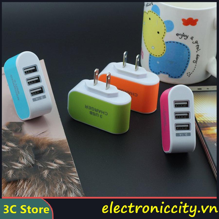 Cốc Sạc Chia 24 Cổng Usb 3.1a Phích Cắm Eu Tiện Dụng