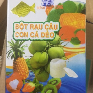 Bột thạch rau câu con cá dẻo hộp 12 gói