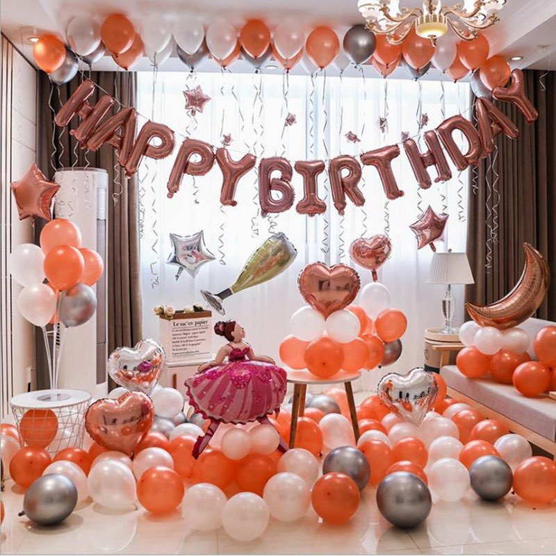 Set Bóng Bay Trang Trí Sinh Nhật Chủ Đề Công Chúa Đủ Phụ Kiện CC03d