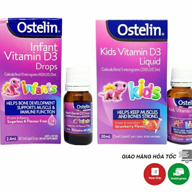 Vitamin D3 Drops Ostelin Cho Trẻ Từ Sơ Sinh Đến 12 Tuổi