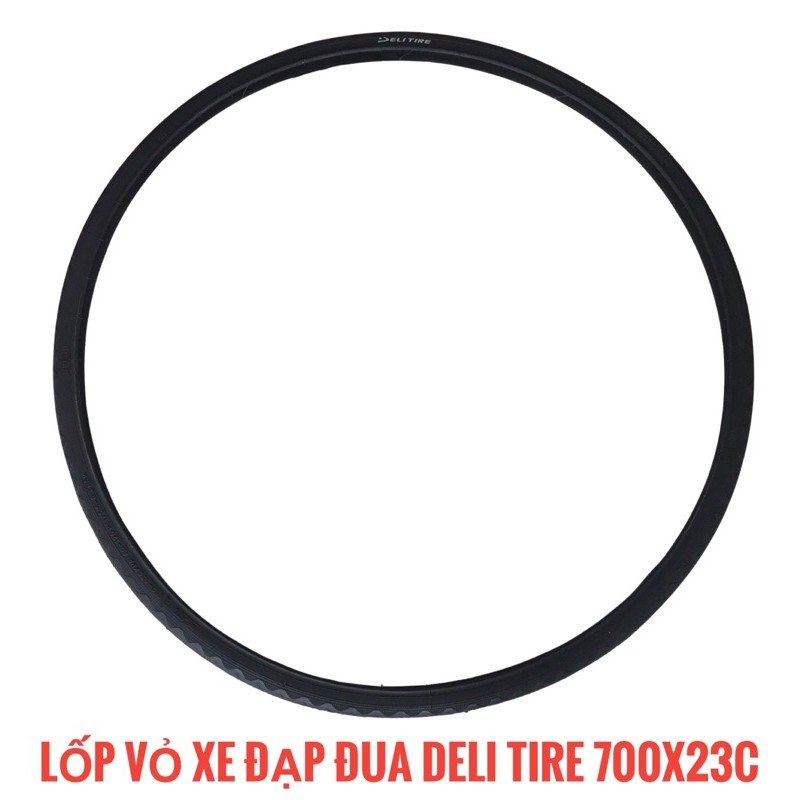 Lốp vỏ xe đạp đường trường Deli Tire 700X23C (23-622), chuyên dành cho xe đạp đua (road), hàng Việt Nam chất lượng cao