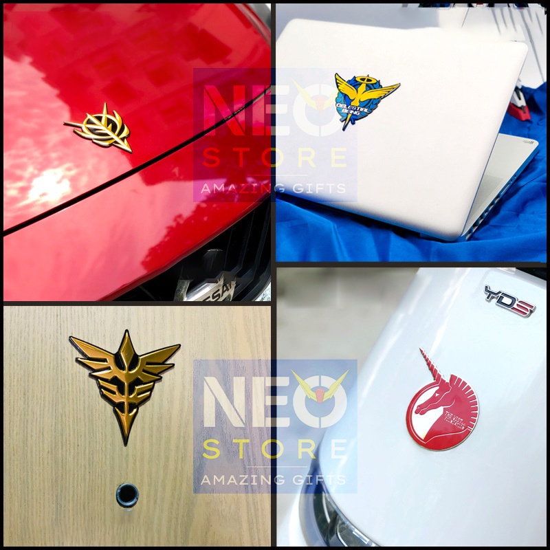 Miếng dán trang trí Sticker Dán Laptop Hình Gundam Logo decal 00 Celestial Being