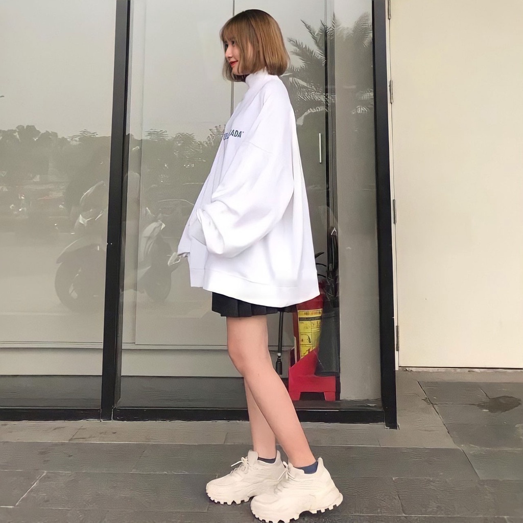 Áo hoodie nỉ tay to QUELLA áo sweater form rộng trending_VIETCEN