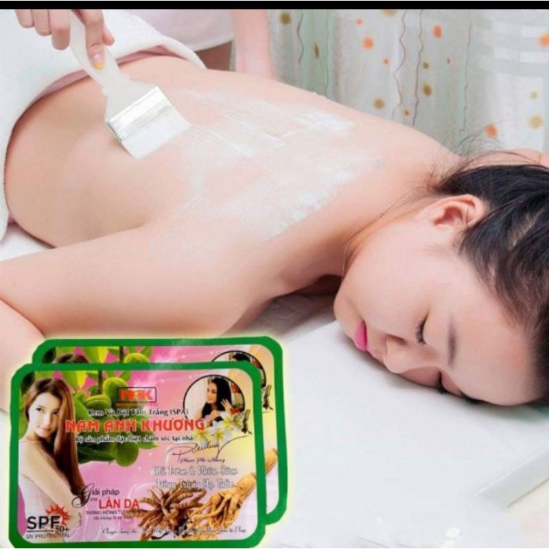 Kem Và Bột Tắm Dưỡng Trắng Body Nam Anh Khương Nhân Sâm