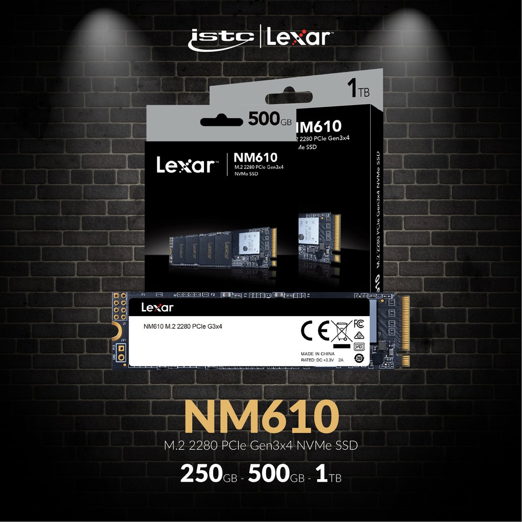SSD Lexar NM610 M.2 PCIe Gen3 x4 NVMe 250GB - Chính hãng Mai Hoàng | BigBuy360 - bigbuy360.vn