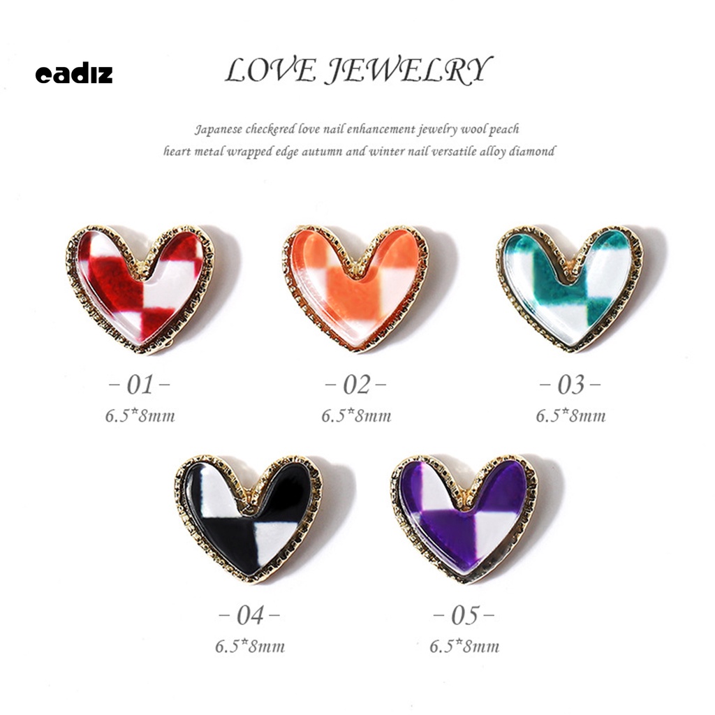 [Hàng mới về] Phụ kiện trang trí móng tay hình trái tim đính đá quý nhân tạo trang trí móng nghệ thuật