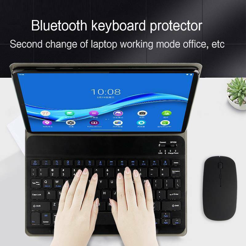 Bàn Phím Bluetooth Không Dây Kèm Giá Đỡ Cho Lenovo Smart Tab M10 Tb-X605F / X505F 10.1 "