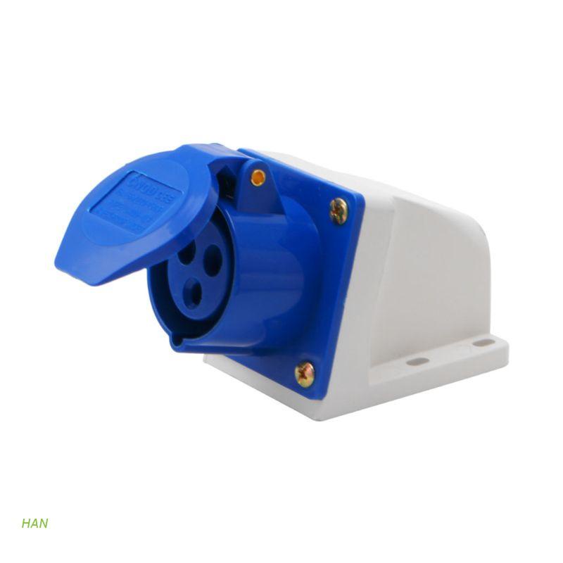Ổ cắm công nghiệp 3 chấu 32A loại gắn tường gắn tủ điện công trường tiện lợi chống cháy