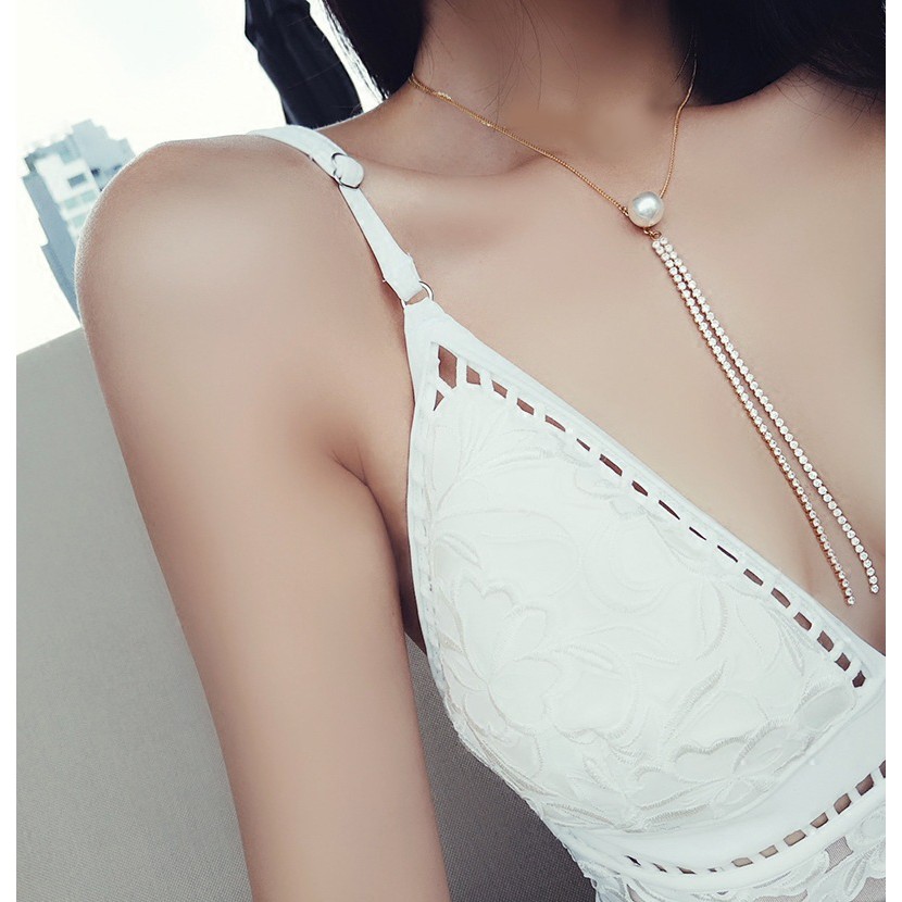 Dây chuyền ngọc trai nhân tạo sợi mảnh dành cho nữ