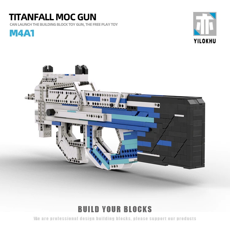 Đồ Chơi Lắp Ráp Kiểu LEGO CSGO , Free Fire Mô Hình P90 Black Ice, ASIIMOV Với 1200+ Mảnh Ghép,Của Kevin183