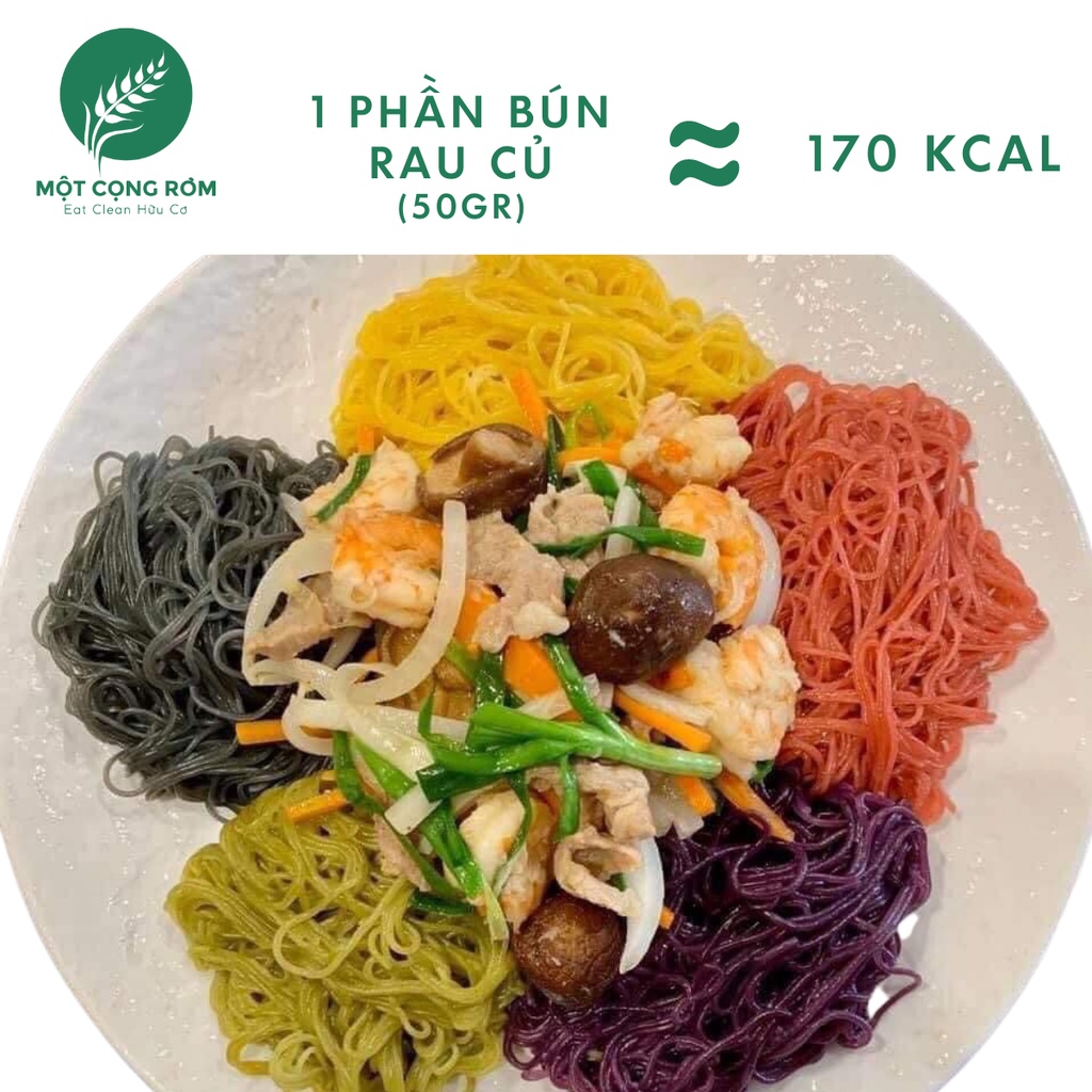 Bún rau củ Nguyên Minh 300g, bún mì rau củ cho bé, cho người giảm cân, tiểu đường | Một Cọng Rơm