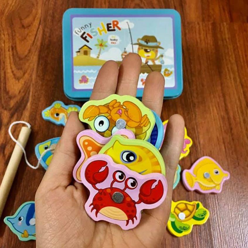 Đồ Chơi gỗ Câu Cá Rèn Luyện Khả Năng Khéo Léo Và Tập Trung Cho Bé